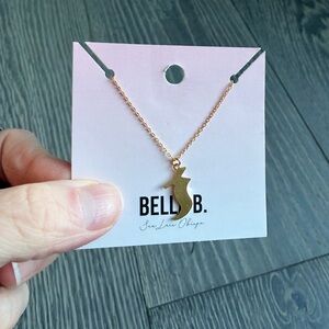 Gothic Style Gold Initial Charm Necklace "J"